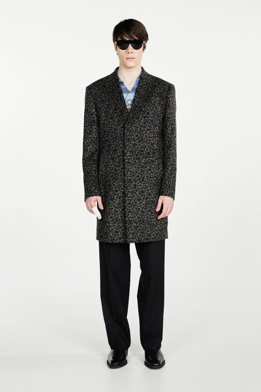 Tailored leopard-print coat