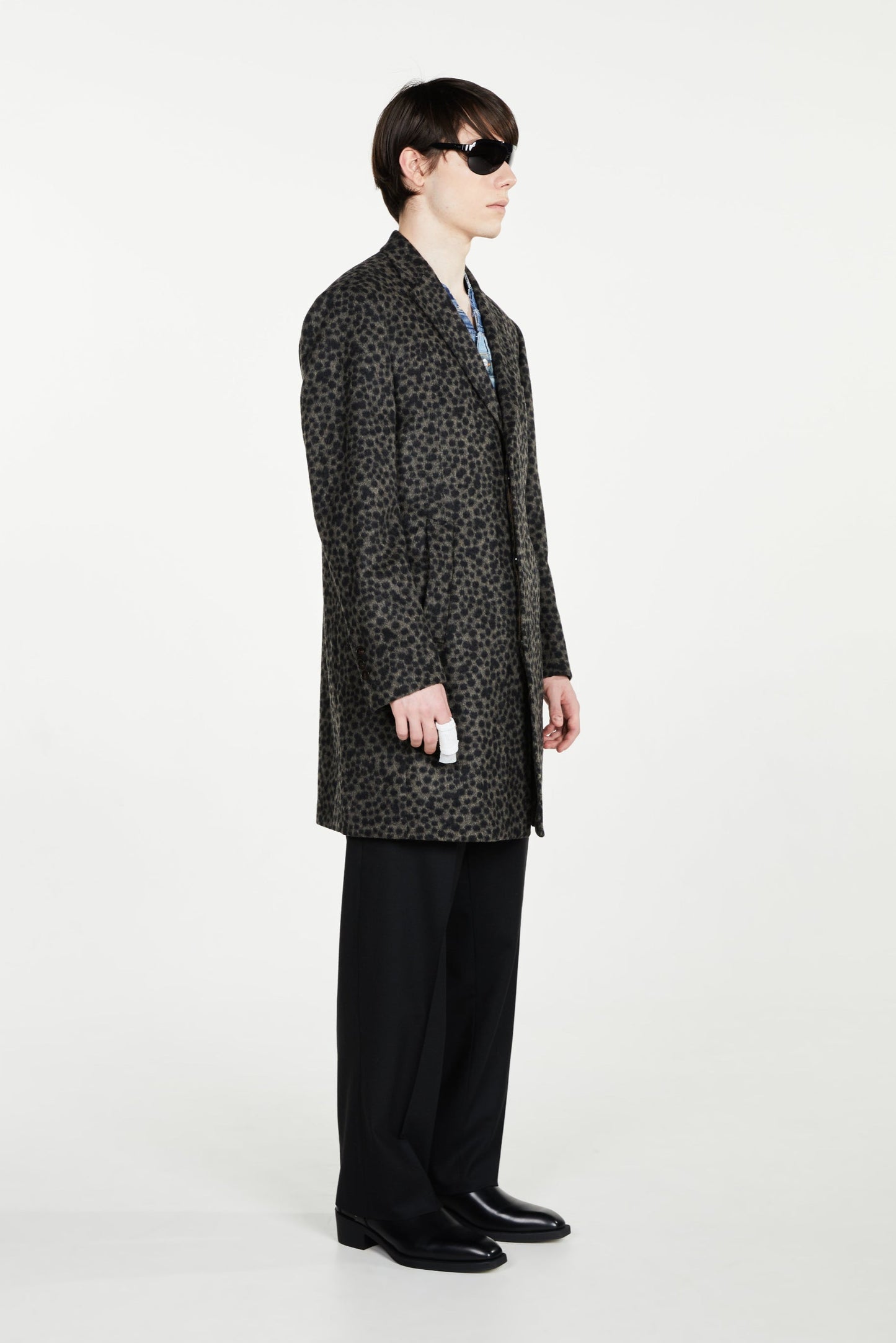Tailored leopard-print coat