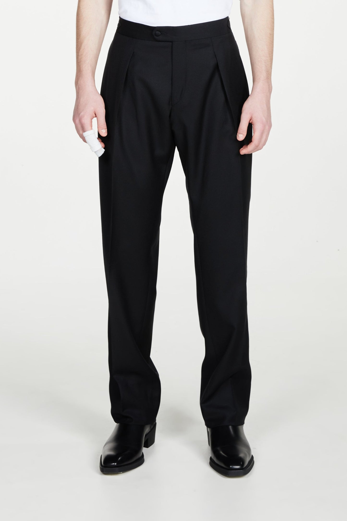 Wide-fit Smoking Trousers