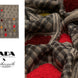 Handmade Embroidered Argyle Scarf | Beige