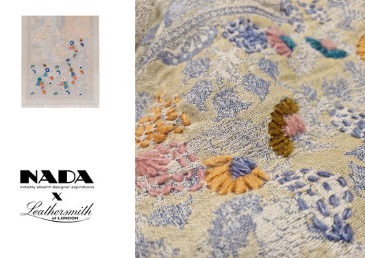 Handmade Embroidered Floral Scarf | Wild Oat