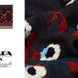 Handmade embroidered floral scarf | Navy